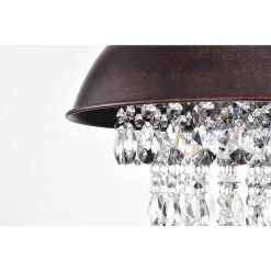 Brand new ❤️ 1-Light Rustic Antique Copper Dome Modern Farmhouse Pendant with Hanging Crystals by Edvivi 🎉 -Deals Edvivi || Atlas Store antique copper edvivi chandeliers ept4299ac 44 1000