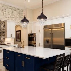 Brand new ❤️ 1-Light Rustic Antique Copper Dome Modern Farmhouse Pendant with Hanging Crystals by Edvivi 🎉 -Deals Edvivi || Atlas Store antique copper edvivi chandeliers ept4299ac c3 1000