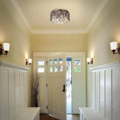 Cheapest ✨ Clara 4-Lights Antique Copper Glam Flush Mount with Lattice Drum Shade and Clear Glass Hanging Crystals by Edvivi 🧨 -Deals Edvivi || Atlas Store antique copper edvivi flush mount lights esg8169ac 4f 1000