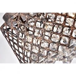 Cheapest ✨ Clara 4-Lights Antique Copper Glam Flush Mount with Lattice Drum Shade and Clear Glass Hanging Crystals by Edvivi 🧨 -Deals Edvivi || Atlas Store antique copper edvivi flush mount lights esg8169ac 66 1000