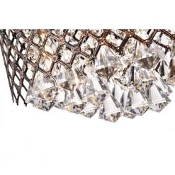 Cheapest ✨ Clara 4-Lights Antique Copper Glam Flush Mount with Lattice Drum Shade and Clear Glass Hanging Crystals by Edvivi 🧨 -Deals Edvivi || Atlas Store antique copper edvivi flush mount lights esg8169ac 76 1000