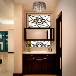 Cheapest ✨ Clara 4-Lights Antique Copper Glam Flush Mount with Lattice Drum Shade and Clear Glass Hanging Crystals by Edvivi 🧨 -Deals Edvivi || Atlas Store antique copper edvivi flush mount lights esg8169ac c3 1000