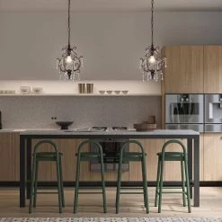 Wholesale 🔔 Amorette 1-Light Glam Antique Copper Mini Pendant with Raindrop Crystals by Edvivi 👍 -Deals Edvivi || Atlas Store antique copper edvivi pendant lights epj5319ac 4f 1000