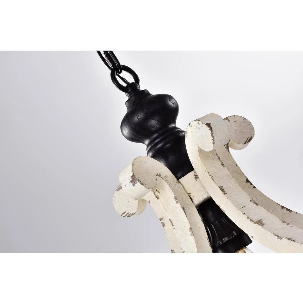 Brand new โ๏ธ Gulliver 1-Light Matte Black Vintage Distressed Antique White Birch Wood French Country Pendant by Edvivi ๐ 10 Brand new โ๏ธ Gulliver 1-Light Matte Black Vintage Distressed Antique White Birch Wood French Country Pendant by Edvivi ๐ - Image 8