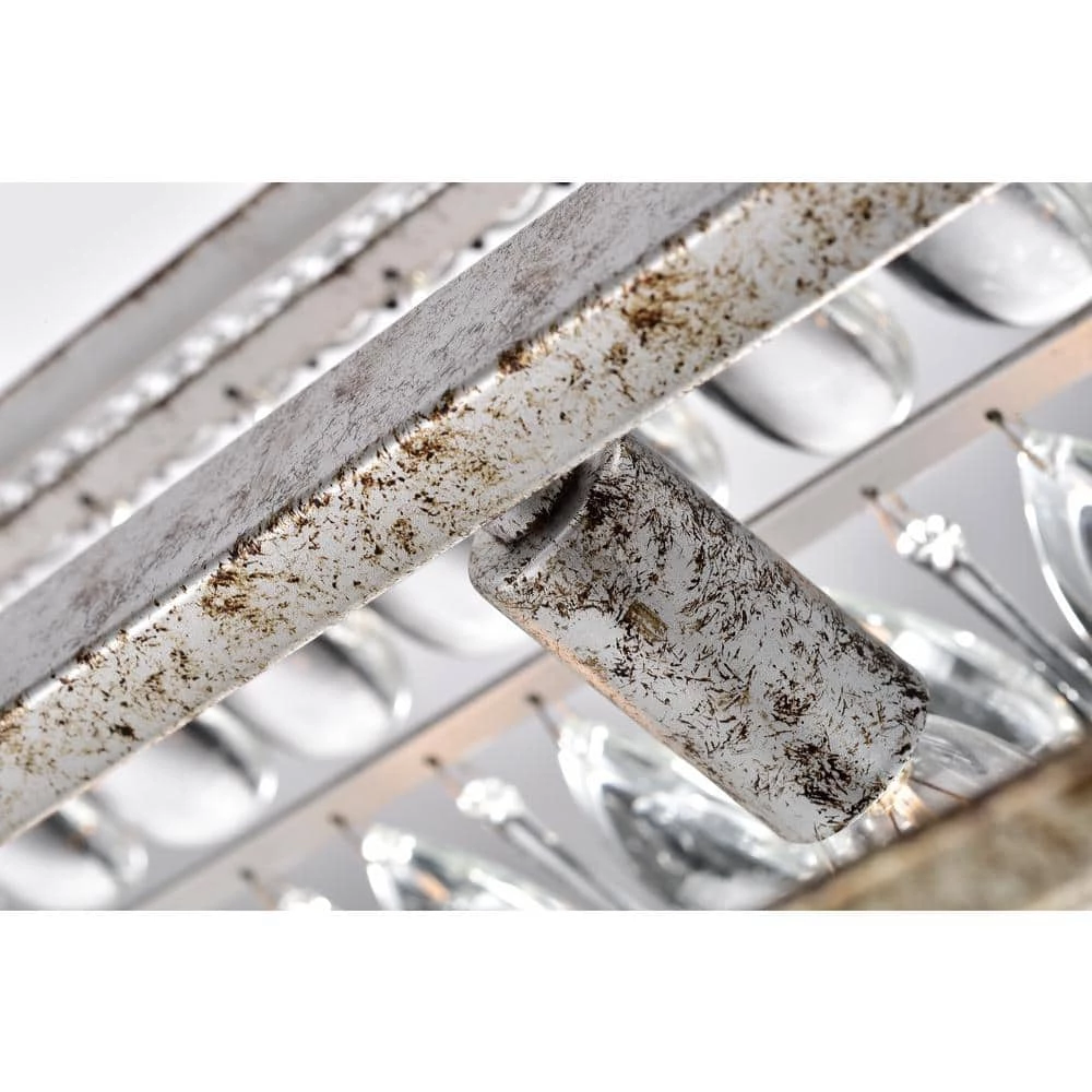 Buy ๐ฅ Chiara 4-Light Antique Silver Rectangular Glam Chandelier with Clear Glass Hanging Teardrop Crystals by Edvivi ๐ฅ 7 Buy ๐ฅ Chiara 4-Light Antique Silver Rectangular Glam Chandelier with Clear Glass Hanging Teardrop Crystals by Edvivi ๐ฅ - Image 5