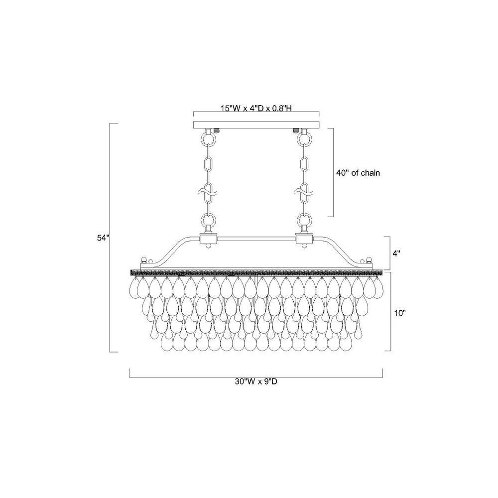 Buy ๐ฅ Chiara 4-Light Antique Silver Rectangular Glam Chandelier with Clear Glass Hanging Teardrop Crystals by Edvivi ๐ฅ 15 Buy ๐ฅ Chiara 4-Light Antique Silver Rectangular Glam Chandelier with Clear Glass Hanging Teardrop Crystals by Edvivi ๐ฅ - Image 13