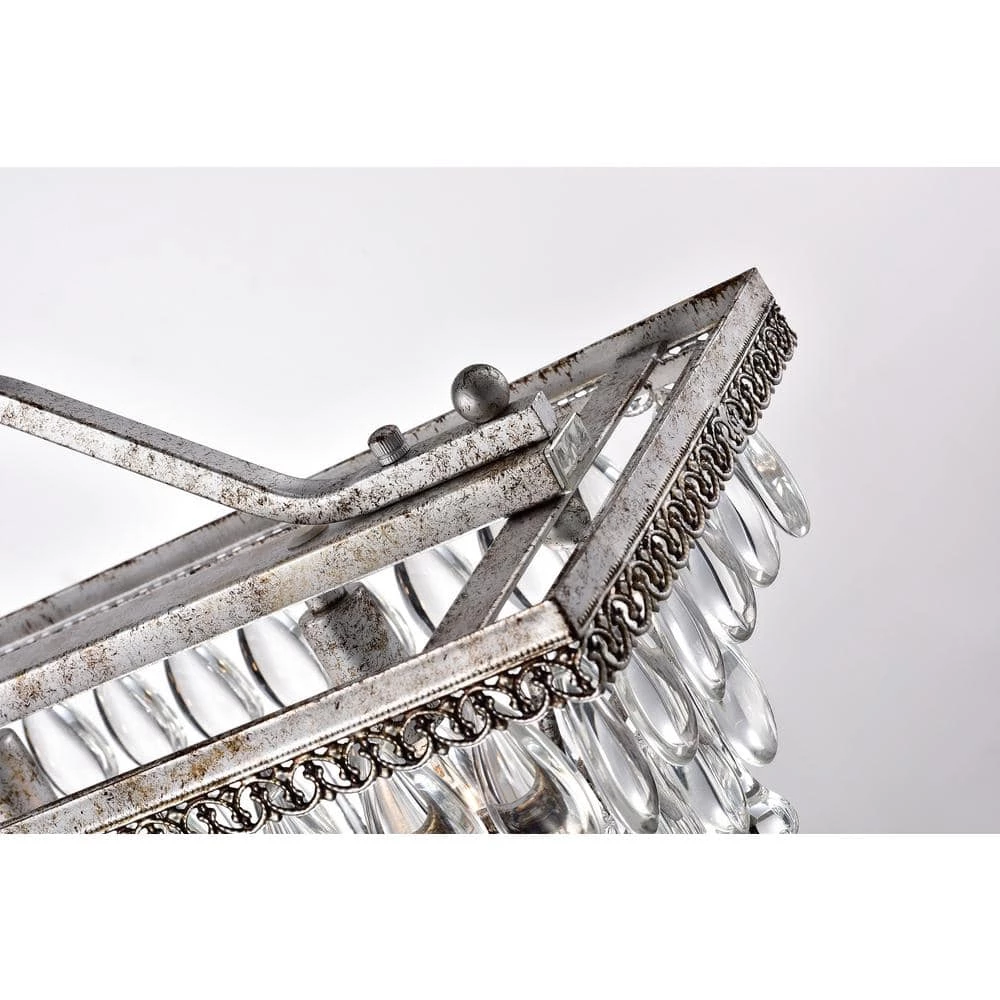 Coupon ๐ Chiara 6-Light Antique Silver Rectangular Glam Chandelier with Clear Glass Hanging Teardrop Crystals by Edvivi โ๏ธ 10 Coupon ๐ Chiara 6-Light Antique Silver Rectangular Glam Chandelier with Clear Glass Hanging Teardrop Crystals by Edvivi โ๏ธ - Image 8