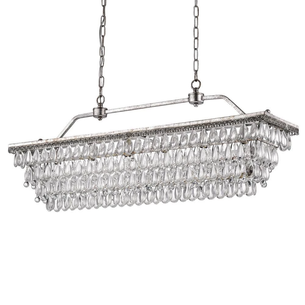 Coupon ๐ Chiara 6-Light Antique Silver Rectangular Glam Chandelier with Clear Glass Hanging Teardrop Crystals by Edvivi โ๏ธ 3 Coupon ๐ Chiara 6-Light Antique Silver Rectangular Glam Chandelier with Clear Glass Hanging Teardrop Crystals by Edvivi โ๏ธ
