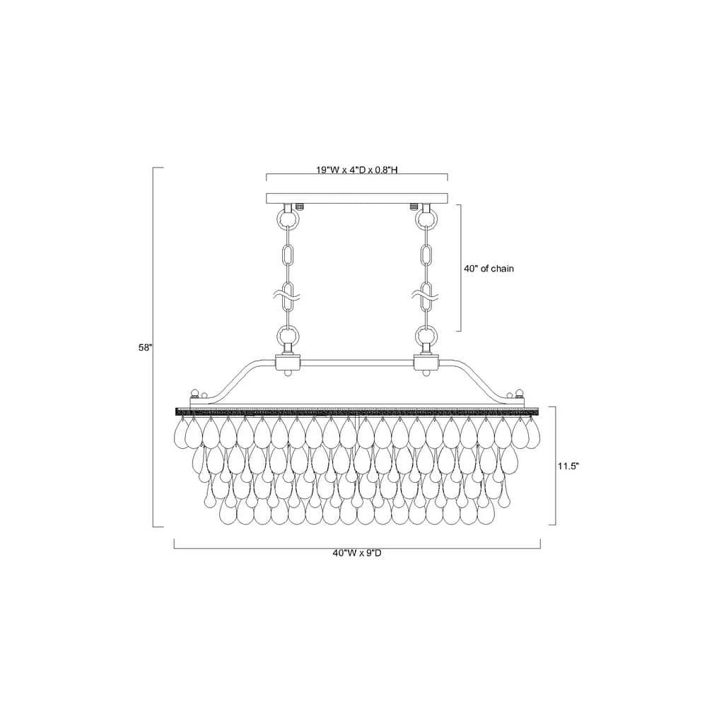 Coupon ๐ Chiara 6-Light Antique Silver Rectangular Glam Chandelier with Clear Glass Hanging Teardrop Crystals by Edvivi โ๏ธ 13 Coupon ๐ Chiara 6-Light Antique Silver Rectangular Glam Chandelier with Clear Glass Hanging Teardrop Crystals by Edvivi โ๏ธ - Image 11
