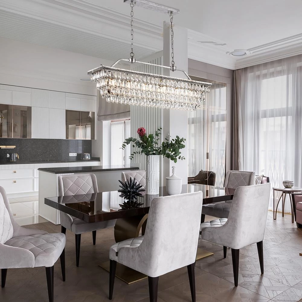 Coupon ๐ Chiara 6-Light Antique Silver Rectangular Glam Chandelier with Clear Glass Hanging Teardrop Crystals by Edvivi โ๏ธ 8 Coupon ๐ Chiara 6-Light Antique Silver Rectangular Glam Chandelier with Clear Glass Hanging Teardrop Crystals by Edvivi โ๏ธ - Image 6