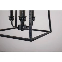 Buy 🤩 Lauren Traditional 14 in. 4-Light Antique Textured Black Finish Farmhouse Cage Pendant Light by Edvivi 💯 -Deals Edvivi || Atlas Store antique texture black edvivi chandeliers epl1375bk 44 1000