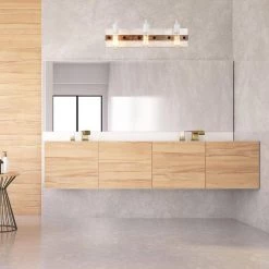 Wholesale 🤩 Chester Modern Farmhouse 23 in. Rustic 3-Lights Antique White and Wood Industrial Vanity Light by Edvivi 🎉 -Deals Edvivi || Atlas Store antique white and wood edvivi vanity lighting ew3566wh 1f 1000