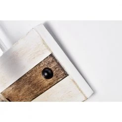 Wholesale 🤩 Chester Modern Farmhouse 23 in. Rustic 3-Lights Antique White and Wood Industrial Vanity Light by Edvivi 🎉 -Deals Edvivi || Atlas Store antique white and wood edvivi vanity lighting ew3566wh 76 1000