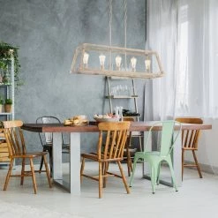 Top 10 🥰 Penelope French Country 5-Light Antique White Finish Farmhouse Linear Island Chandelier with Filigree Accents by Edvivi ⌛ -Deals Edvivi || Atlas Store antique white edvivi chandeliers epd367wh 1f 1000