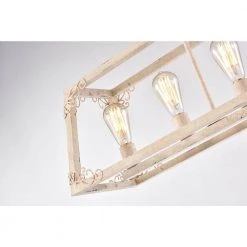 Top 10 🥰 Penelope French Country 5-Light Antique White Finish Farmhouse Linear Island Chandelier with Filigree Accents by Edvivi ⌛ -Deals Edvivi || Atlas Store antique white edvivi chandeliers epd367wh 44 1000
