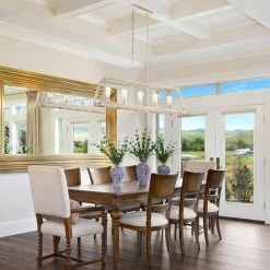 Top 10 🥰 Penelope French Country 5-Light Antique White Finish Farmhouse Linear Island Chandelier with Filigree Accents by Edvivi ⌛ -Deals Edvivi || Atlas Store antique white edvivi chandeliers epd367wh 4f 1000