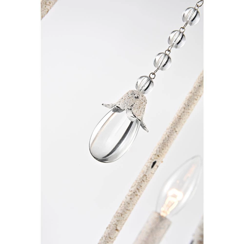 Buy ✔️ Hartsville 5-Light Rustic Distressed Antique White Farmhouse Candlestick Chandelier with Hanging Crystals by Edvivi ✨ 7 Buy ✔️ Hartsville 5-Light Rustic Distressed Antique White Farmhouse Candlestick Chandelier with Hanging Crystals by Edvivi ✨ - Image 5