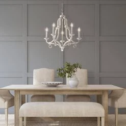 Best reviews of 🤩 Hartsville 5-Light Antique White Farmhouse Distressed Candle Style Chandelier by Edvivi 🔥 -Deals Edvivi || Atlas Store antique white edvivi chandeliers epj5866wh 4f 1000