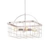 Top 10 🎁 Rita 4-Light French Country Antique White Wood Finish Farmhouse Cage Lantern Chandelier by Edvivi ✔️
