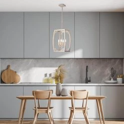 Top 10 😀 Penelope French Country 4-Light Antique White Finish Farmhouse Lantern Pendant with Filigree Accents by Edvivi 🥰 -Deals Edvivi || Atlas Store antique white edvivi chandeliers epl139wh 1f 1000