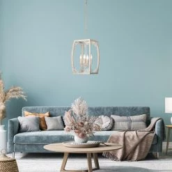 Top 10 😀 Penelope French Country 4-Light Antique White Finish Farmhouse Lantern Pendant with Filigree Accents by Edvivi 🥰 -Deals Edvivi || Atlas Store antique white edvivi chandeliers epl139wh c3 1000