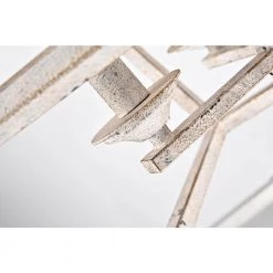 Outlet 👍 Rita 4-Light Rustic Antique White Modern Farmhouse Lantern Pendant Geometric Chandelier by Edvivi ❤️ -Deals Edvivi || Atlas Store antique white edvivi chandeliers epl1756wh 66 1000