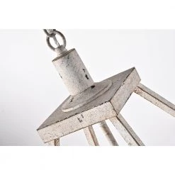 Outlet 👍 Rita 4-Light Rustic Antique White Modern Farmhouse Lantern Pendant Geometric Chandelier by Edvivi ❤️ -Deals Edvivi || Atlas Store antique white edvivi chandeliers epl1756wh 76 1000