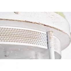 Cheapest 🎉 2-Light Antique White Flush Mount with Caged Glass Shade by Edvivi 🤩 -Deals Edvivi || Atlas Store antique white edvivi flush mount lights ecg1416wh 44 1000