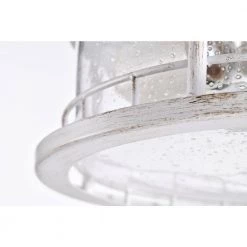 Cheapest 🎉 2-Light Antique White Flush Mount with Caged Glass Shade by Edvivi 🤩 -Deals Edvivi || Atlas Store antique white edvivi flush mount lights ecg1416wh 4f 1000