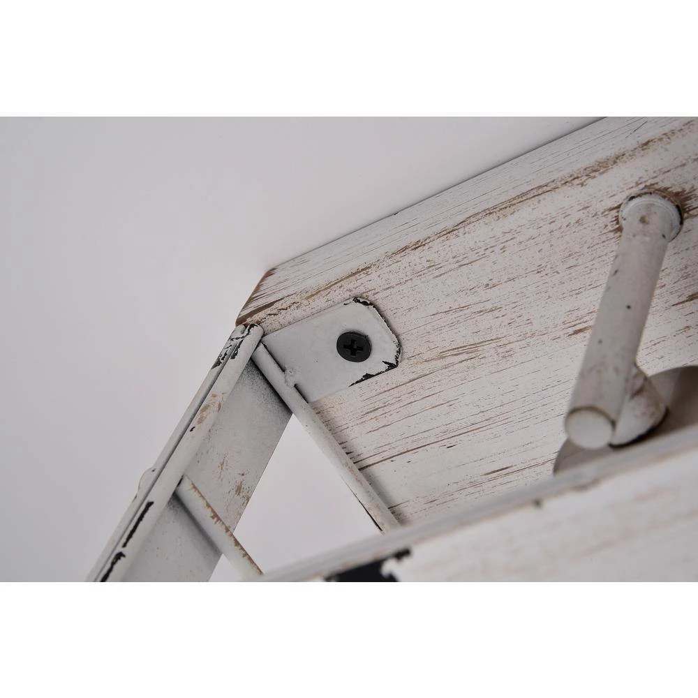 Brand new π Gulliver 3-Light Antique White Wood French Country Farmhouse Caged Vanity by Edvivi π 5 Brand new π Gulliver 3-Light Antique White Wood French Country Farmhouse Caged Vanity by Edvivi π - Image 3