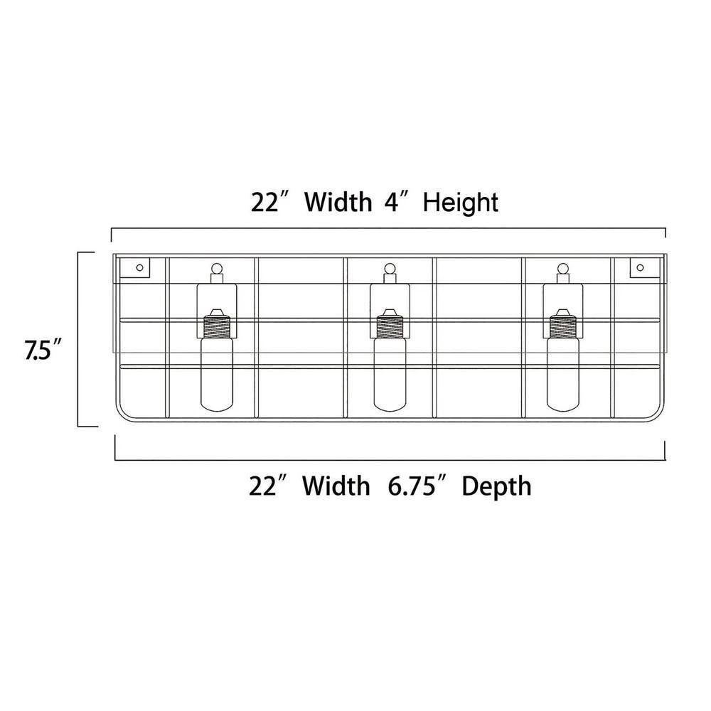 Brand new π Gulliver 3-Light Antique White Wood French Country Farmhouse Caged Vanity by Edvivi π 8 Brand new π Gulliver 3-Light Antique White Wood French Country Farmhouse Caged Vanity by Edvivi π - Image 6