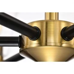 Promo ⌛ Briarwood 6-Light Black and Antique Brass Chandelier with Clear Cone Glass Shades by Edvivi 🥰 -Deals Edvivi || Atlas Store black and antique brass edvivi chandeliers epc6464bkab 1f 1000