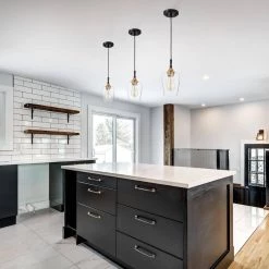 New 🧨 Arlo 1-Light Black and Antique Brass Modern Mini Pendant with Clear Glass Shade by Edvivi ✔️ -Deals Edvivi || Atlas Store black and antique brass edvivi pendant lights epj2934bkab c3 1000