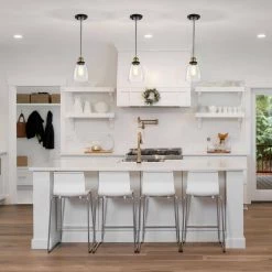 Flash Sale 😍 Mateo 1-Light Black and Antique Brass Mini Pendant Light with Clear Bell Glass Shade by Edvivi 😀 -Deals Edvivi || Atlas Store black and antique brass edvivi pendant lights epj4904bkab 4f 1000