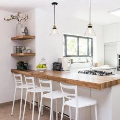 Buy ✔️ Mateo 1-Light Black and Antique Brass Mini Pendant Light with Clear Glass Shade by Edvivi 😀 -Deals Edvivi || Atlas Store black and antique brass edvivi pendant lights epj4934bkab 4f 1000