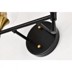 Coupon 🛒 Arlo 13 in. 2-Lights Black and Antique Brass Vanity Light with Clear Wine Glass Shades by Edvivi 💯 -Deals Edvivi || Atlas Store black and antique brass edvivi vanity lighting ew2634bkab 76 1000