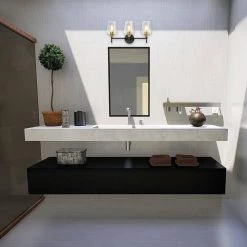 Hot Sale 🥰 Arlo 21 in. 3-Lights Black and Antique Brass Vanity Light with Clear Wine Glass Shades by Edvivi ❤️ -Deals Edvivi || Atlas Store black and antique brass edvivi vanity lighting ew2734bkab 4f 1000