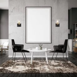 Best Sale 🛒 Briarwood 1-Light Black and Antique Brass Indoor Wall Sconce with Clear Cone Glass Shade by Edvivi 👍 -Deals Edvivi || Atlas Store black and antique brass edvivi vanity lighting ew6684bkab 4f 1000