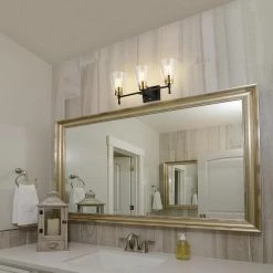 Best deal 🎁 Briarwood 21 in. 3-Lights Black and Antique Brass Vanity Light with Clear Glass Cone Shades by Edvivi 😀 -Deals Edvivi || Atlas Store black and antique brass edvivi vanity lighting ew6884bkab 31 1000