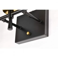 Best deal 🎁 Briarwood 21 in. 3-Lights Black and Antique Brass Vanity Light with Clear Glass Cone Shades by Edvivi 😀 -Deals Edvivi || Atlas Store black and antique brass edvivi vanity lighting ew6884bkab 66 1000