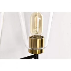 Best deal 🎁 Briarwood 21 in. 3-Lights Black and Antique Brass Vanity Light with Clear Glass Cone Shades by Edvivi 😀 -Deals Edvivi || Atlas Store black and antique brass edvivi vanity lighting ew6884bkab fa 1000