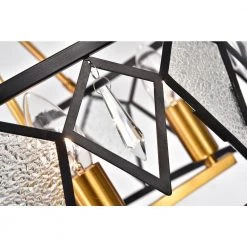 Top 10 ✨ Imperium Mid-Century Modern 4-Light Black and Antique Gold Dual Set-Up Chandelier with Ice Glass and Crystals by Edvivi 🎉 -Deals Edvivi || Atlas Store black and antique gold edvivi chandeliers edg8175bk 44 1000