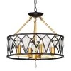 Top 10 ✨ Imperium Mid-Century Modern 4-Light Black and Antique Gold Dual Set-Up Chandelier with Ice Glass and Crystals by Edvivi 🎉 -Deals Edvivi || Atlas Store black and antique gold edvivi chandeliers edg8175bk 64 1000