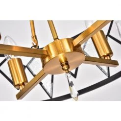 Top 10 ✨ Imperium Mid-Century Modern 4-Light Black and Antique Gold Dual Set-Up Chandelier with Ice Glass and Crystals by Edvivi 🎉 -Deals Edvivi || Atlas Store black and antique gold edvivi chandeliers edg8175bk 76 1000