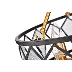 Top 10 ✨ Imperium Mid-Century Modern 4-Light Black and Antique Gold Dual Set-Up Chandelier with Ice Glass and Crystals by Edvivi 🎉 -Deals Edvivi || Atlas Store black and antique gold edvivi chandeliers edg8175bk fa 1000