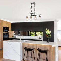 Discount ✨ 4-Light Black and Antique Gold Kitchen Island Chandelier by Edvivi 🧨 -Deals Edvivi || Atlas Store black and antique gold edvivi chandeliers epd127bk 31 1000