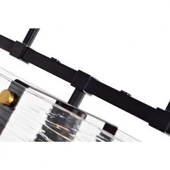 Hot Sale 🎁 Luster Contemporary 3-Light Black and Antique Gold Kitchen Island Chandelier with Verre Strie Glass by Edvivi ❤️ -Deals Edvivi || Atlas Store black and antique gold edvivi chandeliers epd3105bk 1d 1000