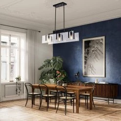 Hot Sale 🎁 Luster Contemporary 3-Light Black and Antique Gold Kitchen Island Chandelier with Verre Strie Glass by Edvivi ❤️ -Deals Edvivi || Atlas Store black and antique gold edvivi chandeliers epd3105bk 1f 1000