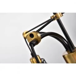 Best Pirce 🛒 Paris 3-Light Black and Antique Gold Industrial Chandelier with Black Cage and Clear Glass Shade by Edvivi ⭐ -Deals Edvivi || Atlas Store black and antique gold edvivi chandeliers epd5335bk 40 1000