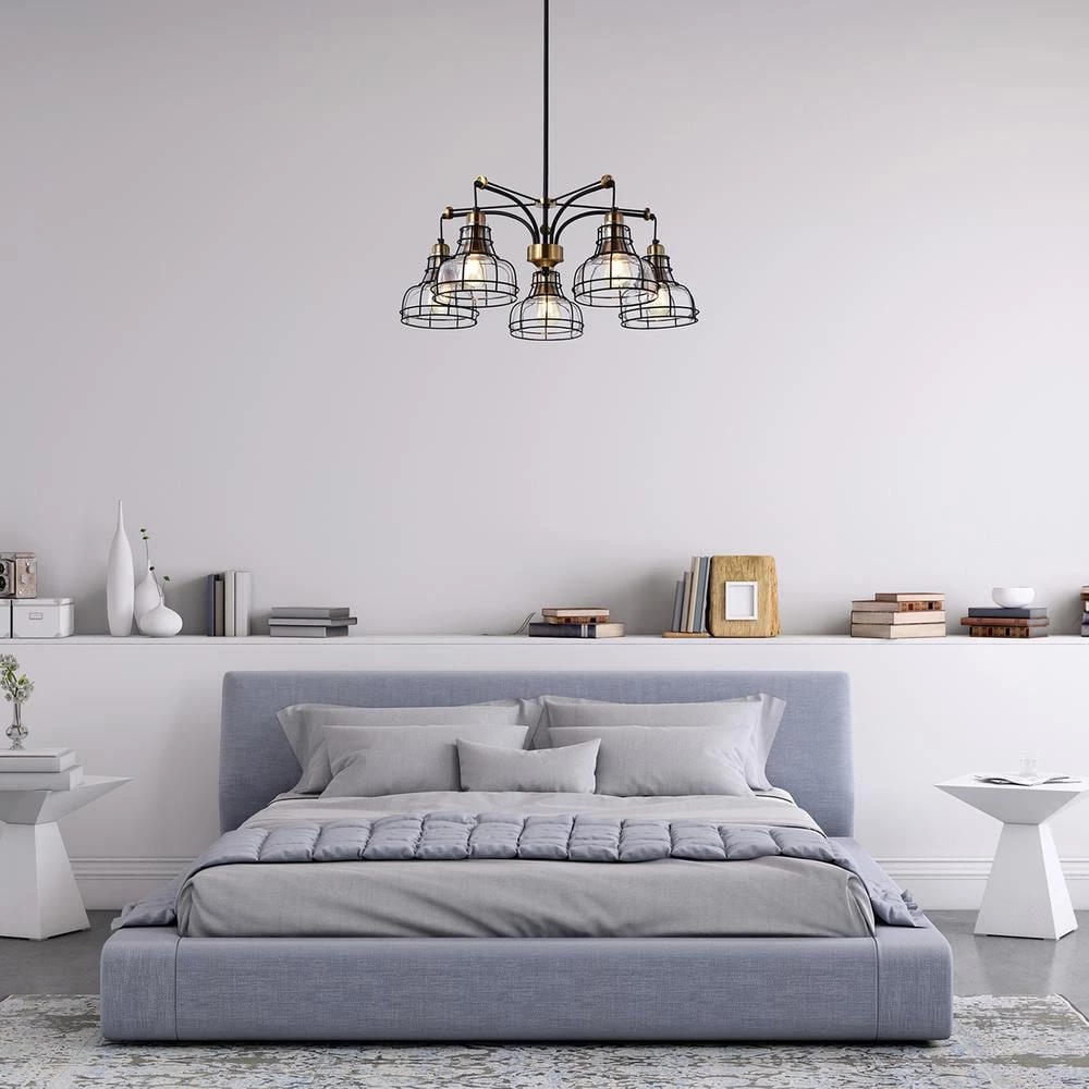 Best reviews of ๐ Paris 5-Light Black and Antique Gold Industrial Chandelier with Black Cage and Clear Glass Shades by Edvivi ๐ 10 Best reviews of ๐ Paris 5-Light Black and Antique Gold Industrial Chandelier with Black Cage and Clear Glass Shades by Edvivi ๐ - Image 8